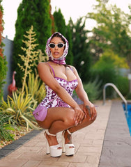 Mallorca Purple One Piece Swimsuit