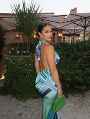 Kiwi Midi Halter Dress