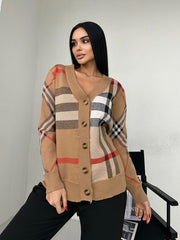 Plaid Oversized Cardigan