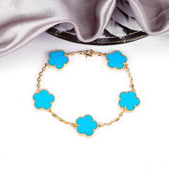 Blue Clover Bracelet