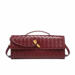 Braided Clutch Burgundy