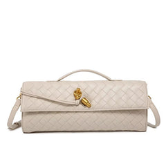 Braided Clutch Beige