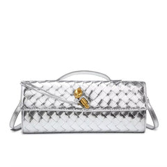 Braided Clutch Silver