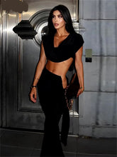 Drape Pant Set Black