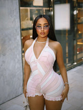 Pink Waves Romper