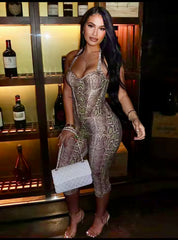 Halter Snake Pant Set