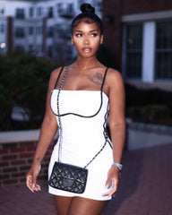 Next Round Mini Dress White