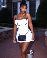 Next Round Mini Dress White