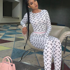 Moon Pants Set White