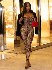 Leopard Bustier Jumpsuit