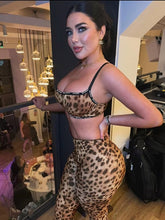 Leopard Bustier Pants Set