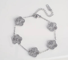 Silver Clover Bracelet