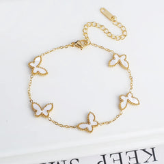 White Butterfly Bracelet