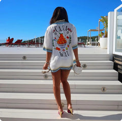 Orange Way Silky Top