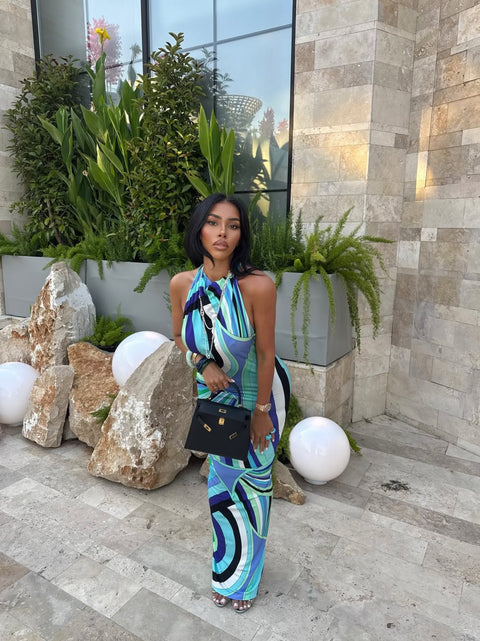 Kiwi Midi Halter Dress