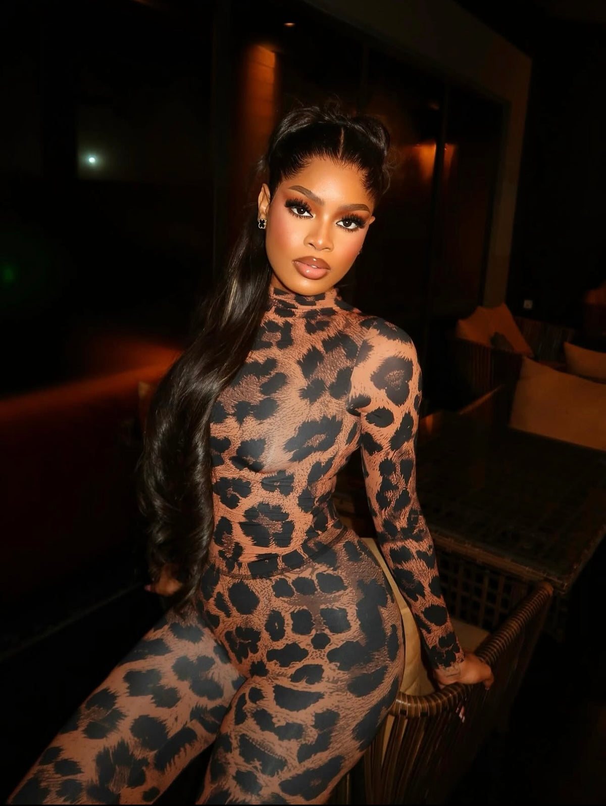 Leopard Print Pant Set