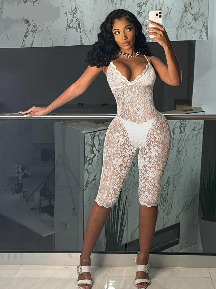 Aria Romper White