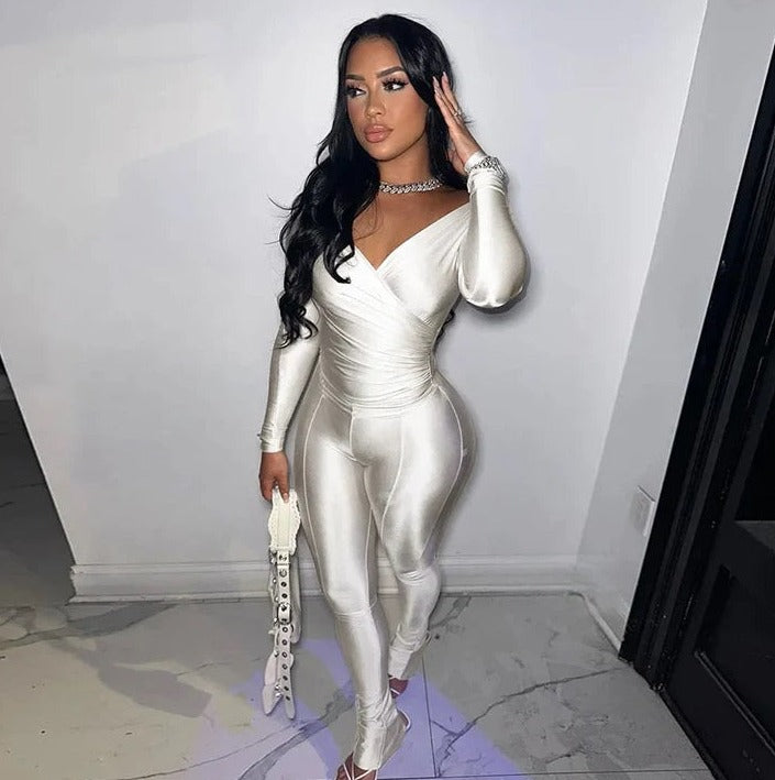 Tiana Pant Set White