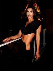 Drape Pant Set Black