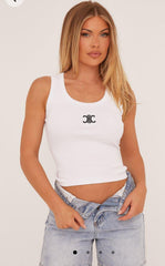 Claire White Tank Top