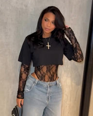 Doubled Lace Bodysuit
