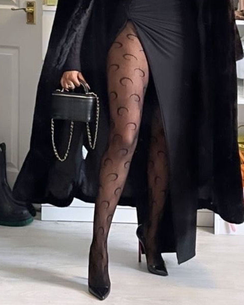 Black Crescent Tights