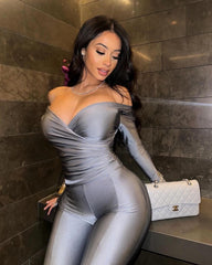 Tiana Pant Set Silver