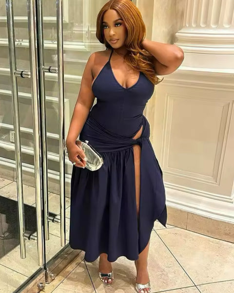 Tulum Skirt Set Navy