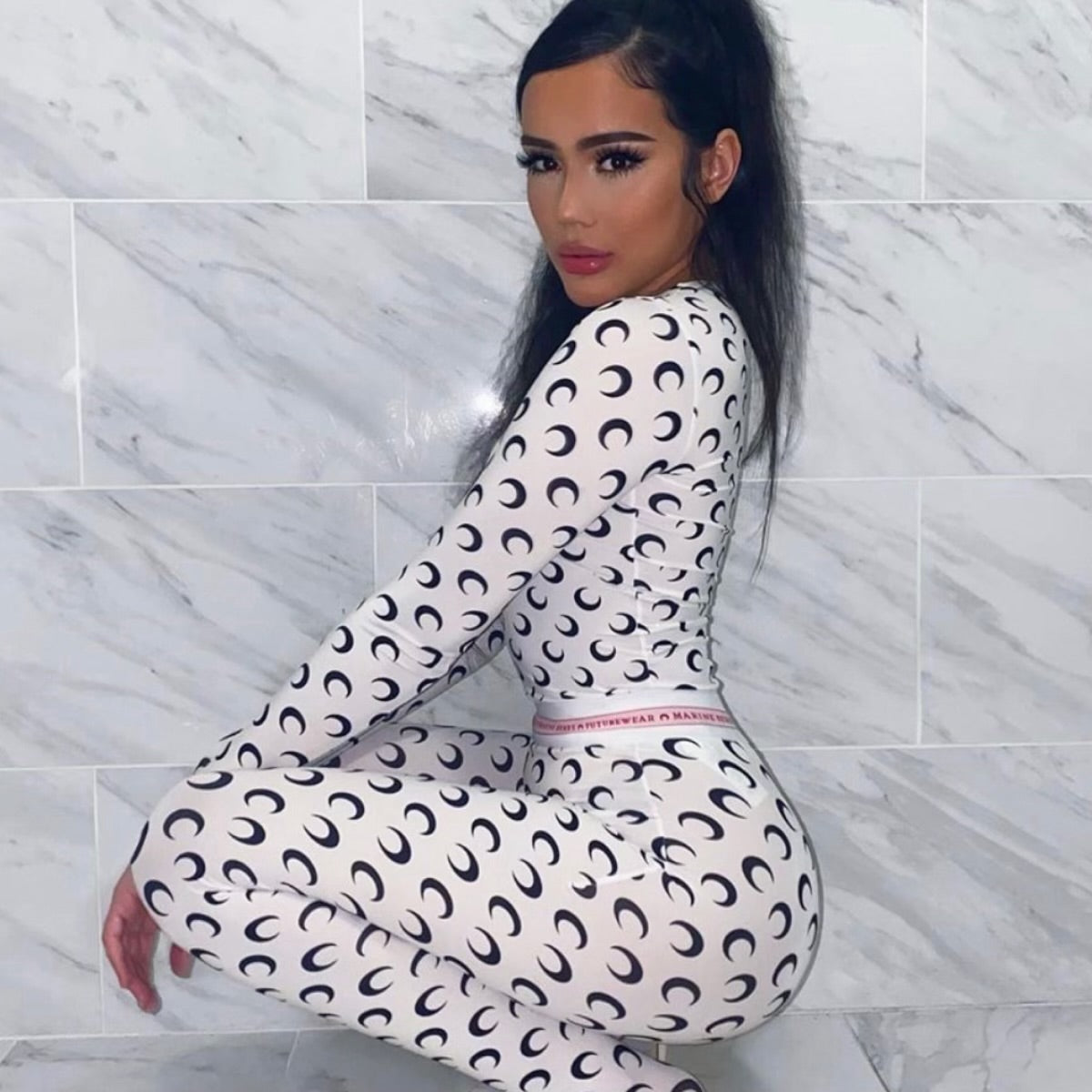 Moon Pants Set White