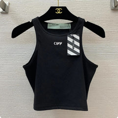 OFF Racerback Crop Top
