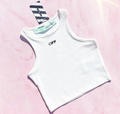 OFF Racerback Crop Top