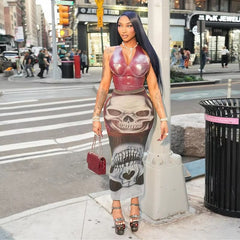 Skull Mesh Skirt