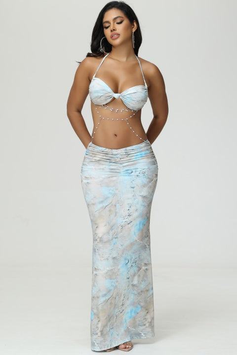 Aquamarine Oasis Skirt Set