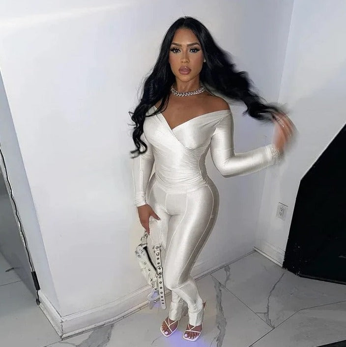 Tiana Pant Set White