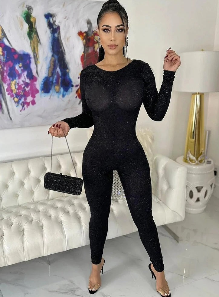 Scrunch Butt Jumpsuit Black – showroomdolls