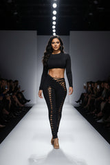 Laced Up Long Sleeve Pant Set