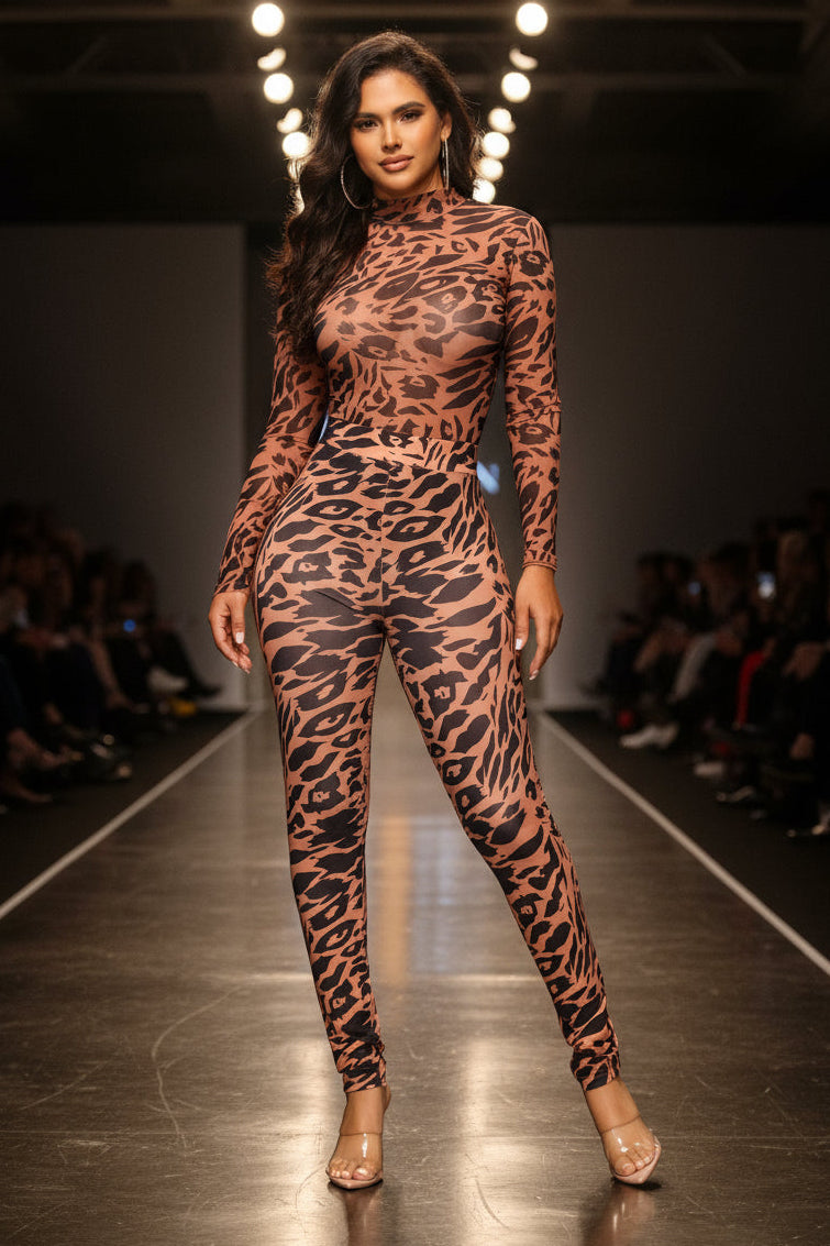 Leopard Print Pant Set