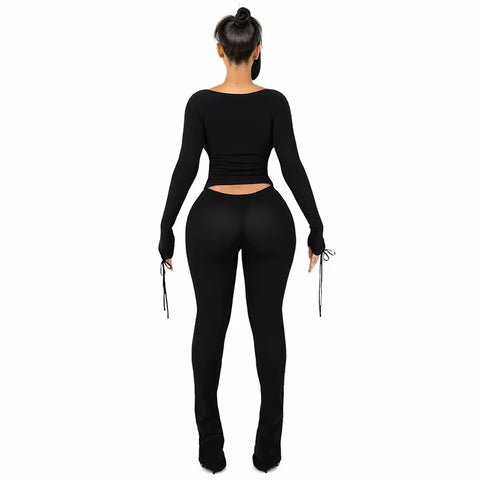 Pretty In Black Pant Set