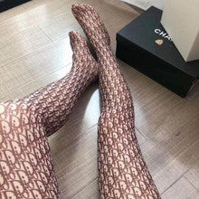 Blue Mini Print Tights